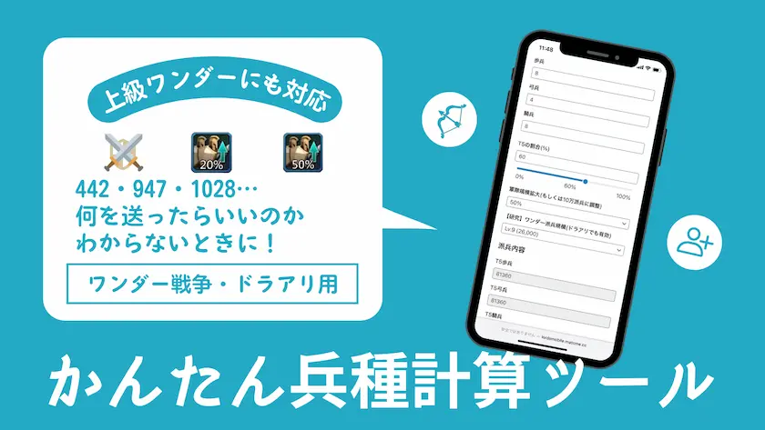 ローモバ丙種割合派兵規模計算ツール